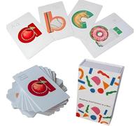 Preschool Alphabet Tool,Letters Flash Cards,Learn Alphabet Sounds 2x Faster,26 Pcs Abc Vocabulary Flashcards,Read And Rhyme Flip Books,Reading Games,1PCS