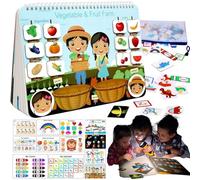 Preschool Besy Book - Preschool Learning Resourcas, Fine Motor Skill Development | 12 Page Educational & Sensory Learning Activity Book | Kindergarten Readiness For Ages 3-5, Toddler Montesori Toy