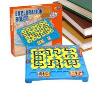 Preschool Board Games Kids Puzzle Route Rotating Logical Toy