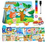 Preschool Busy Book for Toddlers 4-5, Learning Activities Books, Educational Sensory Toys, Autism Learning Material, Back to School, Birthdays Presents for Boys Girls (STEAM)