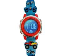 PRESCHOOL COLLECTION Kids Digital Light Up Watch - Monster Trucks, Dinosaurs, Shark, Unicorn, Butterfly, Spider - Girls, Boys, Children, School, Multicolour, Kids Digital Light Up