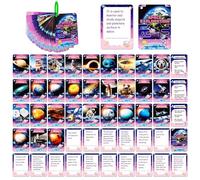 Preschool Education Cards,Early Learning Flash Cards | Space Preschool Educational Cards, Toys | Flash Cards with 34 Space Words for Girls 3 Years and Up