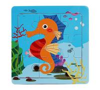 Preschool Education Puzzles Various Colorful Cartoon Vehicle Marine Animal Wooden Puzzle For Game Home School Educational