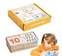 Preschool Educational Toys, Wood Interactive Learning Toy, Number Color Matching Puzzles, Strengthen Family Bonds, Handy To Carry, 12.5cm, For Kids 3+ Years Boys Girls, Classroom Camping Family Fun