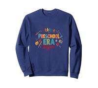 Preschool Era Begins: Colorful Learning Adventure Sweatshirt, Adult Unisex, Navy, M