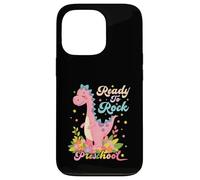 Preschool Girl Dinosaur Dino Back To School Cartoon Pink Case for iPhone 13 Pro