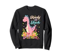 Preschool Girl Dinosaur Dino Back To School Cartoon Pink Sweatshirt