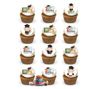 Preschool Graduation Edible Cupcake Toppers 24 Precut Round Class 2026 Nursery leaving party