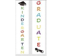 Preschool Graduation Sash Unisex Pre K Graduation Sash for Graduate Bulk White Kindergarten Printed Preschool Stole with Colorful Word Class of 2026 Kinder Graduate Accessories Gift(Multicolor-1)