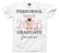 Preschool Graduation Tshirt - Personalised Preschool Graduates 2026 Top Toddlers & Kids Unisex T-Shirt - Custom Name Top Leaving Pre-School Nursery Starting School Last Day Tee