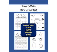 Preschool Handwriting Book Letters, Numbers, Shapes, Curves