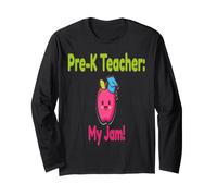 Preschool is My Jam Shirt 80s 90s Retro Teacher Style Long Sleeve T-Shirt