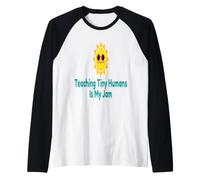 Preschool is My Jam Shirt Retro Teacher Humor 80s 90s Raglan Baseball Tee