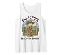 Preschool is Rootin Tootin Funny Frog Western Style Tank Top