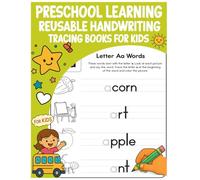 Preschool Learning Activities - Reusable Handwriting Tracing Books for Kids: PreK Kindergarten Workbooks, CVC Word Game, Letters for Classroom, Alphabet Educational Learning Toys for 3, 4, 5, 6 Yea