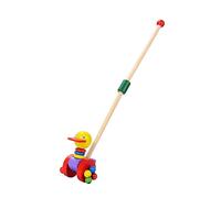 Preschool Learning Activities Walking, Pull Animal Toy, Push Along Walking Toys, Wooden Push Toy for Kids, 1 Year Olds, Babies, Girls Boys, Duck B
