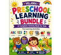 Preschool Learning Bundle: A Complete Activity Book for Preschoolers Featuring Alphabet, Numbers, Shapes, Colors, Animals, Fruits & Vegetables, and Coloring Activities