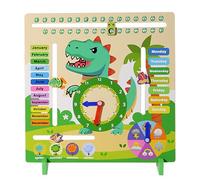 Preschool Learning Clock, Portable Daily Calendar, Educational Clocks with Fun Telling Time Feature, Learning Toy Accessory, Travel Educational Tool with Design, Children for Home School