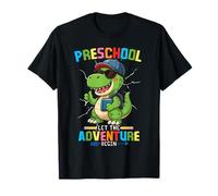 Preschool Let The Adventure Begin Cool Dinosaur Pre-K T-Shirt