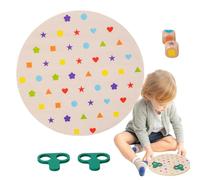 Preschool Logic Sorter Toy - Cognitive Shape Puzzle Table, Wooden Educational Brain Trainer, Color Coordination Activity, Hand Eye Practice | for Learning Session Home Classroom Early Study Se