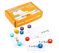 Preschool Math Toys: Tactile Arithmetic Component, Solid Wood Construction Frame, Vibrant Sorting Hardware | Logical Thinking Resource, Teaching Material
