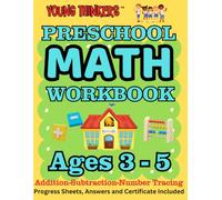 Preschool Math Workbook Ages 3-5: Fun Tracing and Counting Activities, Number Practice, and Basic Math Skills for Toddlers and Pre K Kids