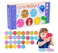 Preschool Puzzles - Numbers & Letters Matching Game | Wooden Educational Toys for Learning to Count and Spell, Learning Activities Kindergarten Boys Girls Birthday