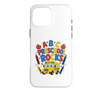 Preschool Rocks ABC School Bus Back To School Boys Girls Kid Case for iPhone 16 Pro Max