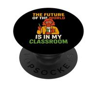 Preschool Teacher Future of The World Fun Womens ABCD PopSockets Adhesive PopGrip