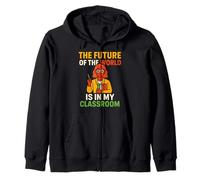 Preschool Teacher Future of The World Fun Womens ABCD Zip Hoodie