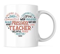 Preschool Teacher Heart Tea Cup Luxury Mug with Handle Tea Mugs for Beverages Kitchen Hot Chocolate 330Ml