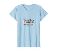 Preschool Teacher Life: Nurturing Young Minds with Joy T-Shirt, Women, Baby Blue, L