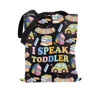 Preschool Teacher Tote Bag I Speak Toddler Tote Bag Daycare Provider Tote Bag Toddler Mom Gift (Speak Toddler TOTE)