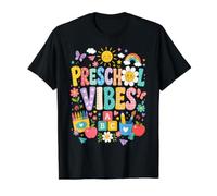 Preschool Vibes Rainbow Classroom Teacher School Fun Value Graphic T-Shirt, Men, Black, L