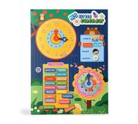 Preschool Wall Calendar for Kids Ages 3-8 | Daily Routine Chart with Weather, Days, Months & Seasons | Reusable Velcro Montessori Learning Board for Home, Classroom & Homeschool | 2025-2026