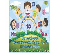 Preschool Workbooks Age 4-5 Homeschool: My First Learn to Write book, Activities for Kids include Reading, Writing, Counting, Tracing, Coloring, Shapes and More!