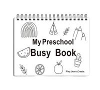 Preschool Workbooks - Toddler Early Learning Busy Activity Book - Educational Workbook Homeschool Supplies for Boys Girls Classroom Daycare Center Nursery Travel School Airplane