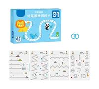 Preschooler Handwriting Development Workbook with 64 Sheets Erasable Paper for Age 3-6 Kids Toddler Writing Practice Early Writing Skills Development Tool