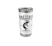 Prescott Arizona Dancing Kokopelli Distressed Design Stainless Steel Insulated Tumbler