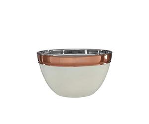 Prescott Mixing Bowl, Cream/Copper, Large