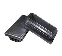 Prescott Plastics 1.5 x 3 Inch Rectangle Plastic Plug Insert (10 Pack), Black End Cap for Metal Tubing, Fence, Glide Insert for Pipe Post, Chairs and Furniture