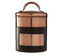 Premier Housewares Charcoal/Copper Sugar Canister Stainless Steel Airtight Jar Round Lid With Handle Kitchen Storage Jars Canister For Sugar Coffee Tea 10 x 12 x 10