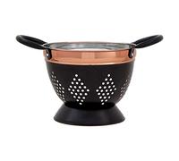 Prescott Small Colander, Charcoal/Copper