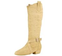 Prescott Suede Sole Western Style Line Dancing Salsa Shoe Long Warm Up Line Shoes West Coast Swing Dance Boots