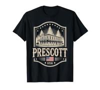 Prescott USA Cream Emblem Travel Souvenir T-Shirt