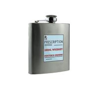 'Prescription 150ml Whiskey Doctor's Orders' Novelty Stainless Steel Hip Flask - Funny Idea for Family and Friends (hip-ds23-doctor)