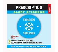 Prescription Alert Sticky Labels Fridge Item - Pack of 1000 Self Adhesive Labels on a Roll, Prescription Labels Stickers, Parcel Labels for Boxes - Blue Fridge Stickers Label by Price Stickers