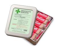 Prescription Biscuits Care Package, Get Well Soon Gifts For Women and Get Well Soon Gifts for Men, 2 x 23 Packs of Individually Wrapped Biscuits with a Card and Reusable Gift Tin