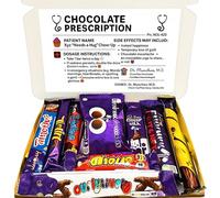 Prescription Chocolate Gift Box - 10 Assorted UK-Style Bars - Funny Get Well Soon Chocolate Recovery Gifts - Unique Surgery & Operation Gifts for Men & Women - C-Section Recovery Hamper by FrJahan