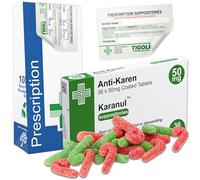 Prescription Christmas Candy Canes 36g - Novelty Prescription Gift Box with Vegan & Vegetarian Festive Sweets, Free Prescription Bag & Sticker (Anti-Karen)